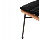 ΚΑΡΕΚΛΑ ALLEGRA HM5705.11 ΜΑΥΡΗ ΜΕΤΑΛΛΙΚΗ ΜΕ ΜΑΞΙΛΑΡΙ-WICKER ΜΠΕΖ 46,5x50x85Υεκ.