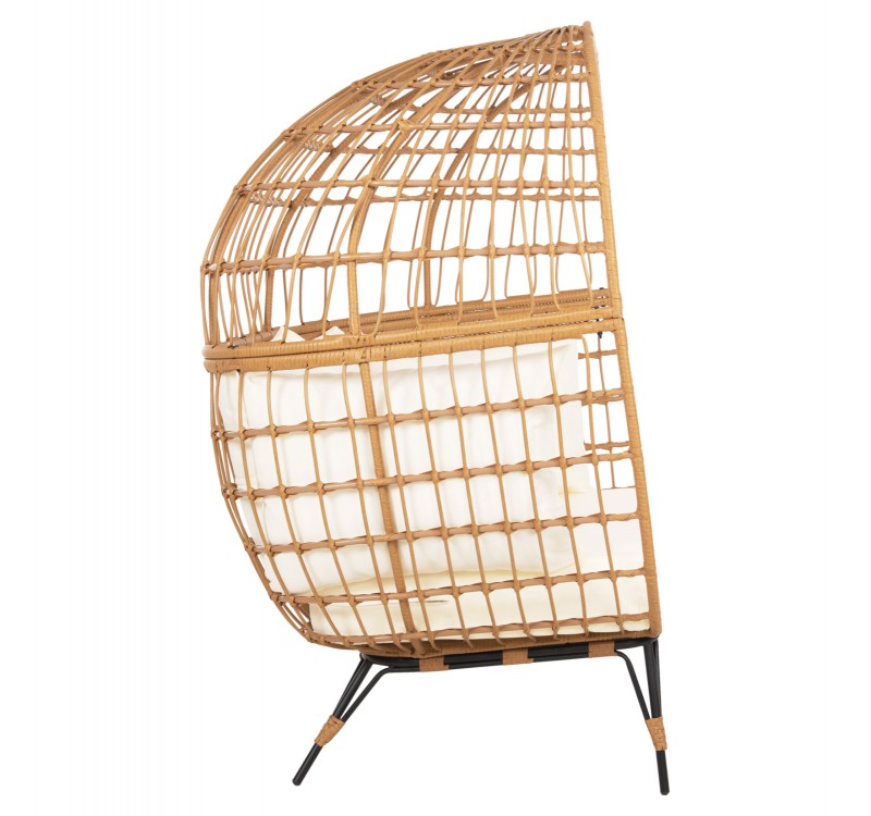 ΠΟΛΥΘΡΟΝΑ ΦΩΛΙΑ MIAMI 2 ΑΤΟΜΩΝ ΤΥΠΟΥ RATTAN HM5870.11 132.5x90x154Υεκ