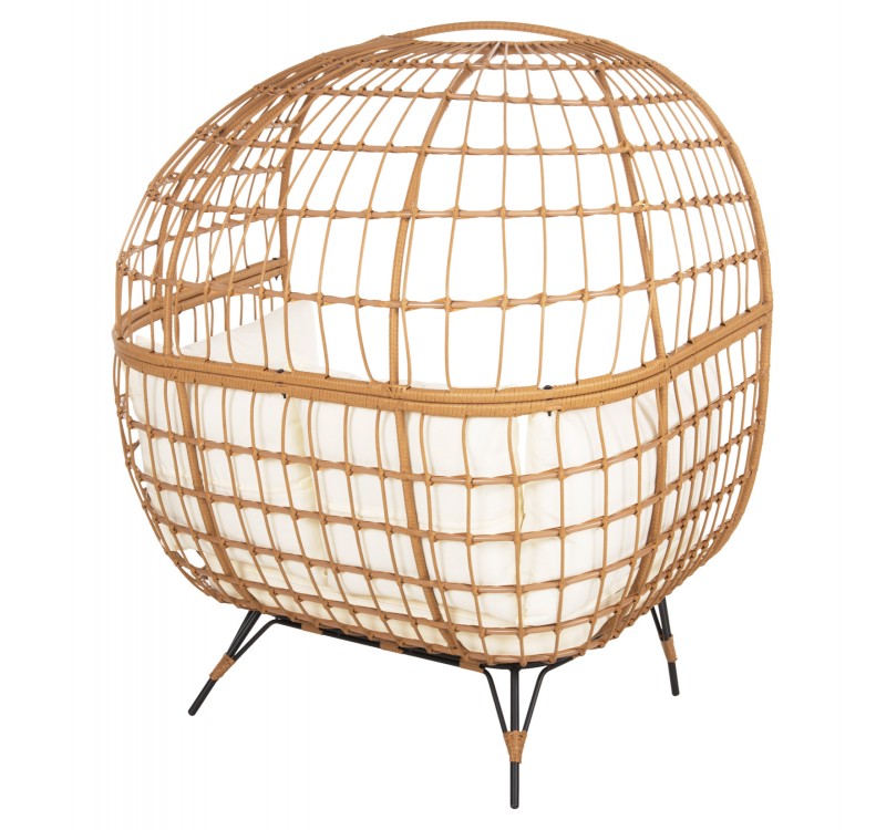 ΠΟΛΥΘΡΟΝΑ ΦΩΛΙΑ MIAMI 2 ΑΤΟΜΩΝ ΤΥΠΟΥ RATTAN HM5870.11 132.5x90x154Υεκ