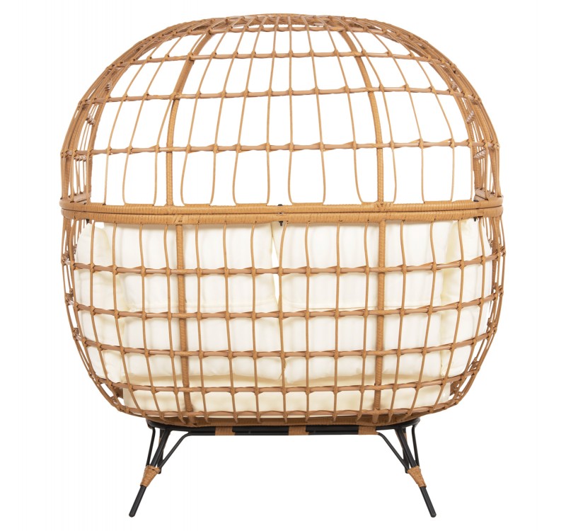 ΠΟΛΥΘΡΟΝΑ ΦΩΛΙΑ MIAMI 2 ΑΤΟΜΩΝ ΤΥΠΟΥ RATTAN HM5870.11 132.5x90x154Υεκ