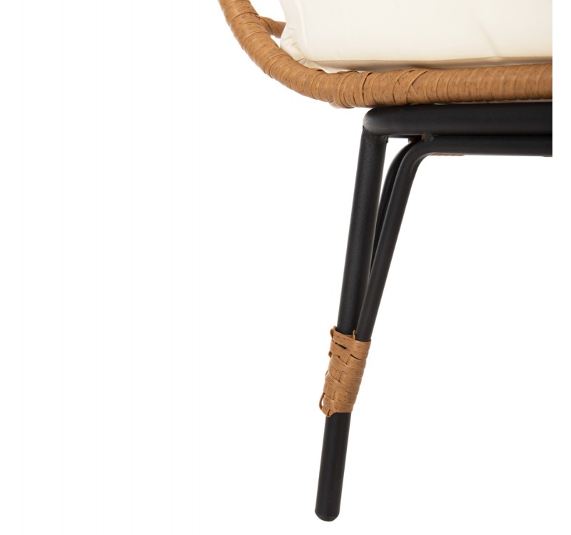 ΠΟΛΥΘΡΟΝΑ ΦΩΛΙΑ MIAMI 2 ΑΤΟΜΩΝ ΤΥΠΟΥ RATTAN HM5870.11 132.5x90x154Υεκ