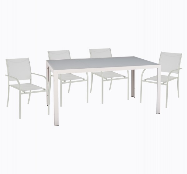 ΣΕΤ ΤΡΑΠΕΖΑΡΙΑΣ ΕΞ. ΧΩΡΟΥ 5ΤΜΧ OFER HM21030 ΛΕΥΚΟ ΜΕΤΑΛΛΟ-ΛΕΥΚΕΣ ΜΕΤΑΛ. ΠΟΛΥΘΡΟΝΕΣ