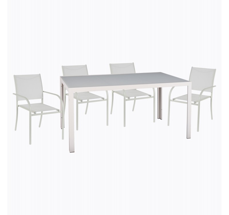 ΣΕΤ ΤΡΑΠΕΖΑΡΙΑΣ ΕΞ. ΧΩΡΟΥ 5ΤΜΧ OFER HM21030 ΛΕΥΚΟ ΜΕΤΑΛΛΟ-ΛΕΥΚΕΣ ΜΕΤΑΛ. ΠΟΛΥΘΡΟΝΕΣ