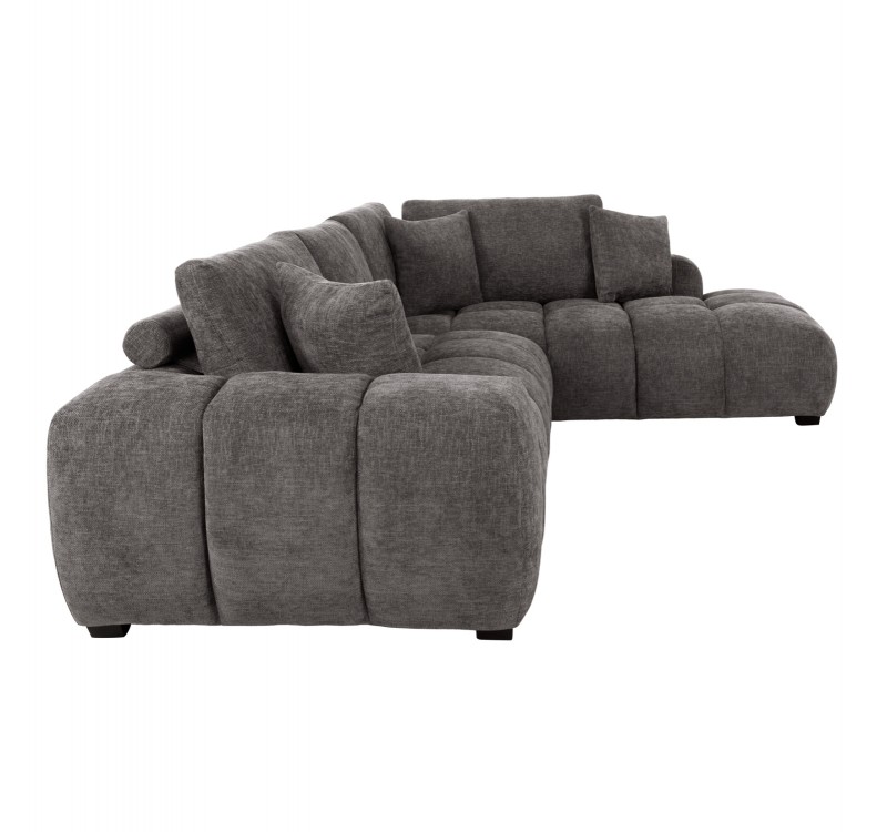 ΚΑΝΑΠΕΣ ΓΩΝΙΑ (ΔΕΞΙΑ) COVEN HM3266.03R ΣΚΟΥΡΟ ΓΚΡΙ ΥΦΑΣΜΑ 298x102-208x85Υεκ.