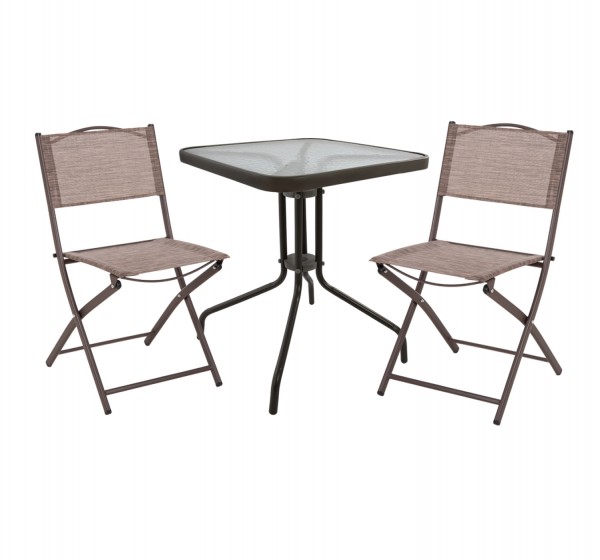 ΣΕΤ ΕΞ.ΧΩΡΟΥ 3ΤΜΧ FIGO HM21036 ΤΡΑΠΕΖΙ FIGO & 2 ΠΤΥΣΣΟΜΕΝΕΣ ΚΑΡΕΚΛΕΣ ΚΑΦΕ