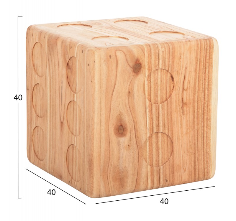 ΣΚΑΜΠΟ ΖΑΡΙ HM7898.02 ΞΥΛΟ ΤΕΑΚ ΣΕ ΦΥΣΙΚΟ ΧΡΩΜΑ 40x40x40 εκ.