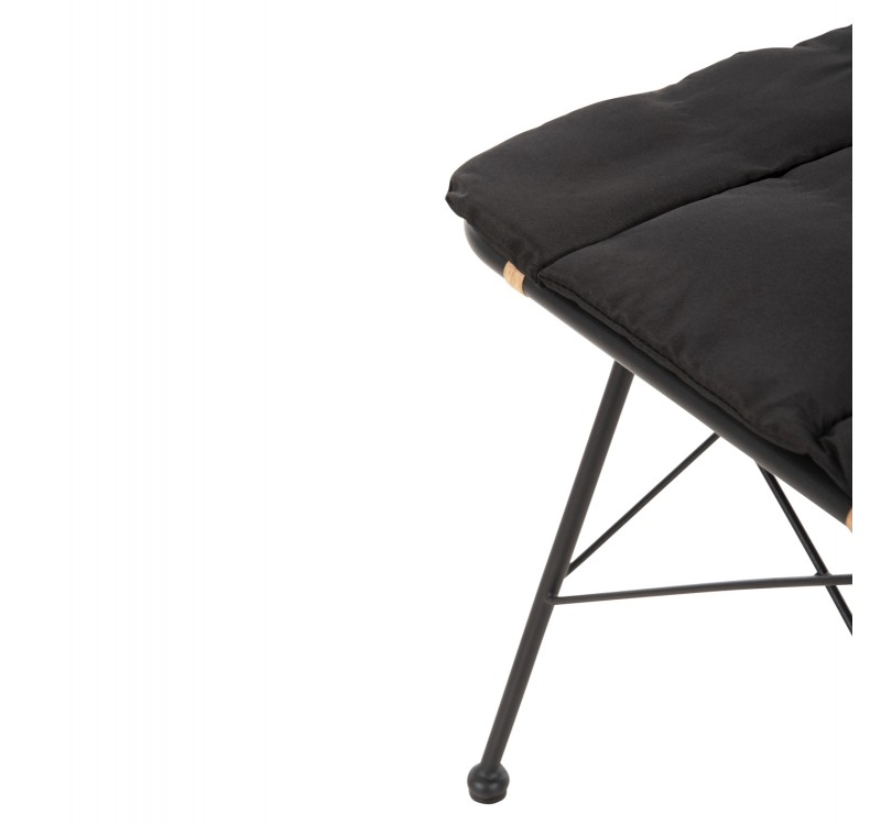 ΚΑΡΕΚΛΑ ΜΕΤΑΛΛΙΚΗ ALLEGRA HM5691.11 WICKER ΜΠΕΖ-ΜΑΥΡΟ 51x54x84Υεκ.