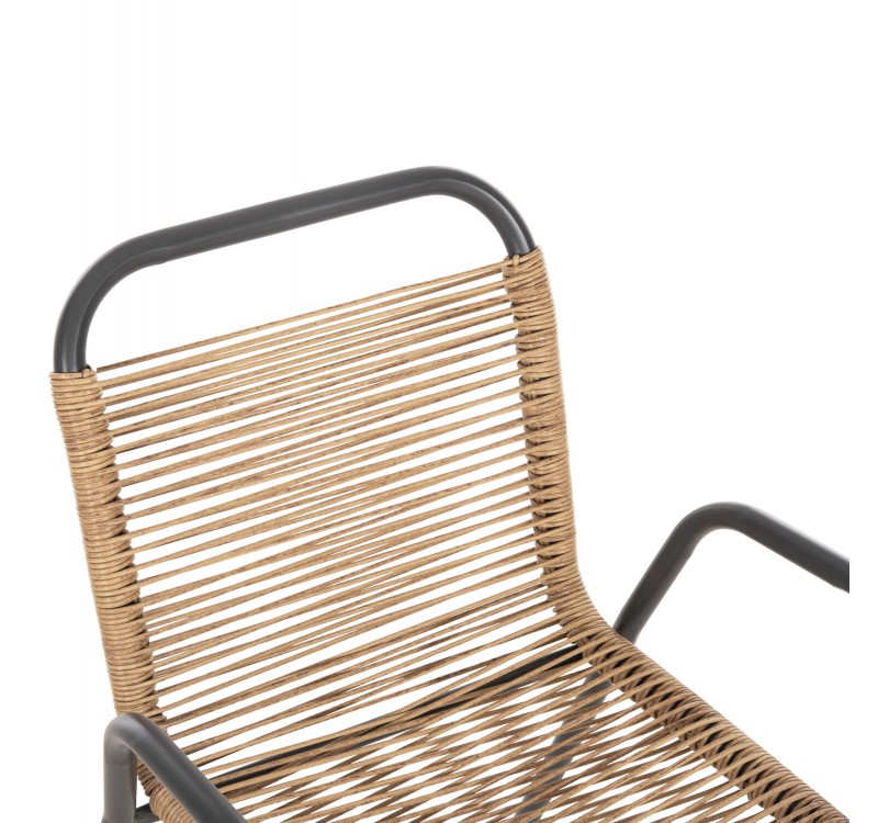 ΠΟΛΥΘΡΟΝΑ ΕΞ.ΧΩΡΟΥ AVRIL HM5968.02 ΜΕΤΑΛΛΟ ΓΚΡΙ- ΣΥΝΘ.RATTAN ΣΕ ΦΥΣΙΚΟ 54,5x56x78Υ εκ.