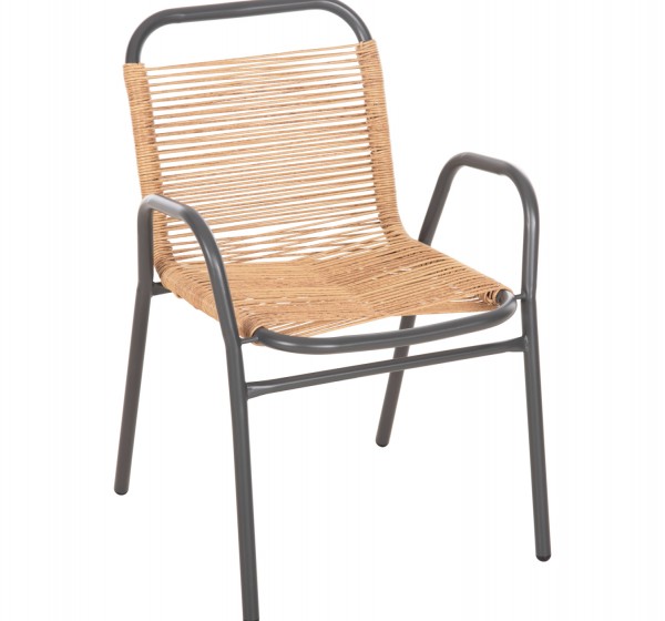 ΠΟΛΥΘΡΟΝΑ ΕΞ.ΧΩΡΟΥ AVRIL HM5968.02 ΜΕΤΑΛΛΟ ΓΚΡΙ- ΣΥΝΘ.RATTAN ΣΕ ΦΥΣΙΚΟ 54,5x56x78Υ εκ.