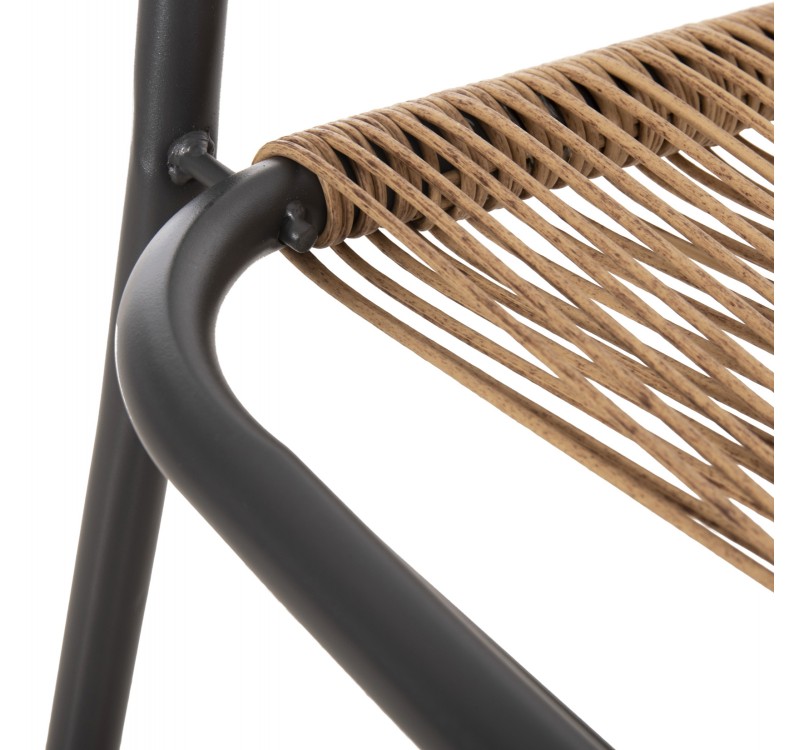 ΠΟΛΥΘΡΟΝΑ ΕΞ.ΧΩΡΟΥ AVRIL HM5968.02 ΜΕΤΑΛΛΟ ΓΚΡΙ- ΣΥΝΘ.RATTAN ΣΕ ΦΥΣΙΚΟ 54,5x56x78Υ εκ.