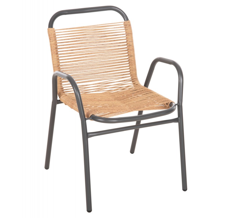 ΠΟΛΥΘΡΟΝΑ ΕΞ.ΧΩΡΟΥ AVRIL HM5968.02 ΜΕΤΑΛΛΟ ΓΚΡΙ- ΣΥΝΘ.RATTAN ΣΕ ΦΥΣΙΚΟ 54,5x56x78Υ εκ.