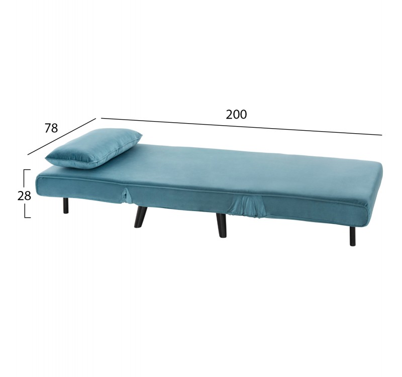 ΠΟΛΥΘΡΟΝΑ ΚΡΕΒΑΤΙ BRAXTON HM8425.25 ΒΕΛΟΥΔΟ ΣΕ ΧΡΩΜΑ ΜΕΝΤΑ 78x88x78Υεκ.