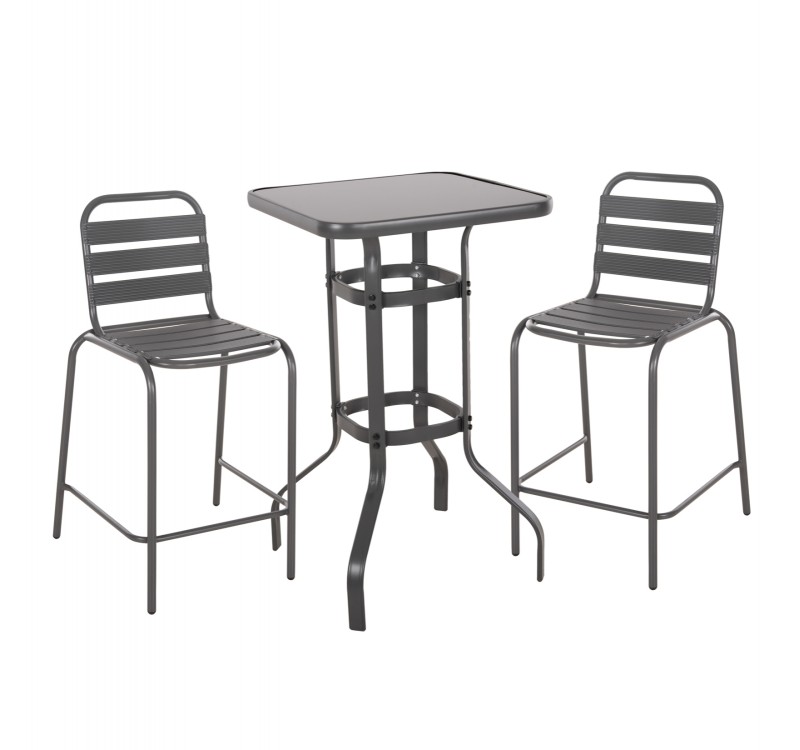 ΣΕΤ 3ΤΜΧ ΕΞΩΤΕΡΙΚΟΥ ΧΩΡΟΥ LAURA HM21054.01 ΓΚΡΙ ΜΕΤΑΛΛΟ & ΑΛΟΥΜΙΝΙΟ