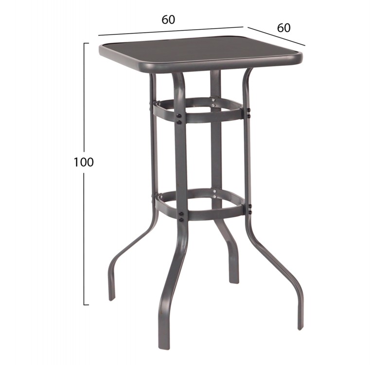 ΣΕΤ 3ΤΜΧ ΕΞΩΤΕΡΙΚΟΥ ΧΩΡΟΥ LAURA HM21054.03 ΜΑΥΡΟ ΜΕΤΑΛΛΟ & ΑΛΟΥΜΙΝΙΟ