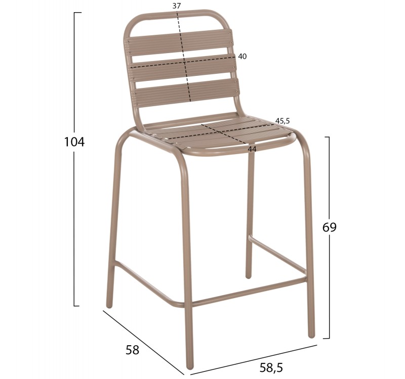 ΣΕΤ 3ΤΜΧ ΕΞΩΤΕΡΙΚΟΥ ΧΩΡΟΥ LAURA HM21054.04 ΣΑΜΠΑΝΙ ΜΕΤΑΛΛΟ & ΑΛΟΥΜΙΝΙΟ