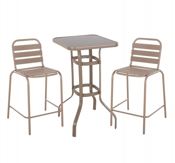 ΣΕΤ 3ΤΜΧ ΕΞΩΤΕΡΙΚΟΥ ΧΩΡΟΥ LAURA HM21054.04 ΣΑΜΠΑΝΙ ΜΕΤΑΛΛΟ & ΑΛΟΥΜΙΝΙΟ