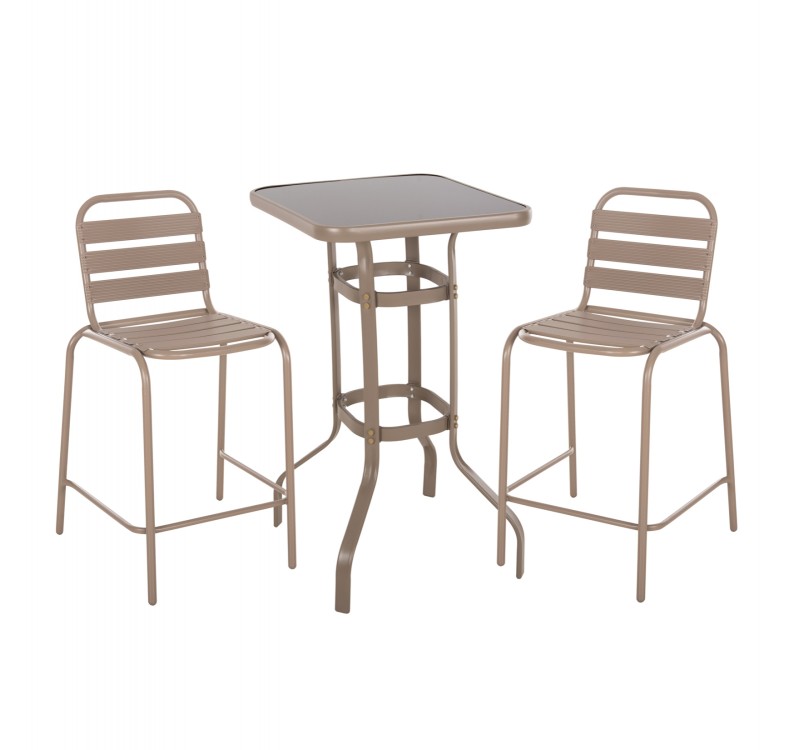 ΣΕΤ 3ΤΜΧ ΕΞΩΤΕΡΙΚΟΥ ΧΩΡΟΥ LAURA HM21054.04 ΣΑΜΠΑΝΙ ΜΕΤΑΛΛΟ & ΑΛΟΥΜΙΝΙΟ