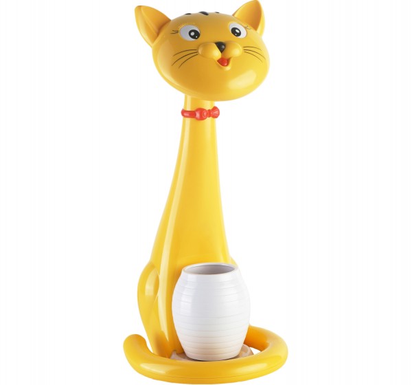 ΠΑΙΔΙΚΟ ΦΩΤΙΣΤΙΚΟ ΓΡΑΦΕΙΟΥ LED BADOO ΓΑΤΑ HM4457.04 ΚΙΤΡΙΝΟ ABS-ΜΕ ΜΟΛΥΒΟΘΗΚΗ