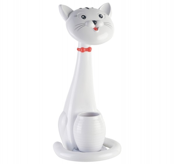 ΠΑΙΔΙΚΟ ΦΩΤΙΣΤΙΚΟ ΓΡΑΦΕΙΟΥ LED BADOO ΓΑΤΑ HM4457.01 ΛΕΥΚΟ ABS-ΜΕ ΜΟΛΥΒΟΘΗΚΗ