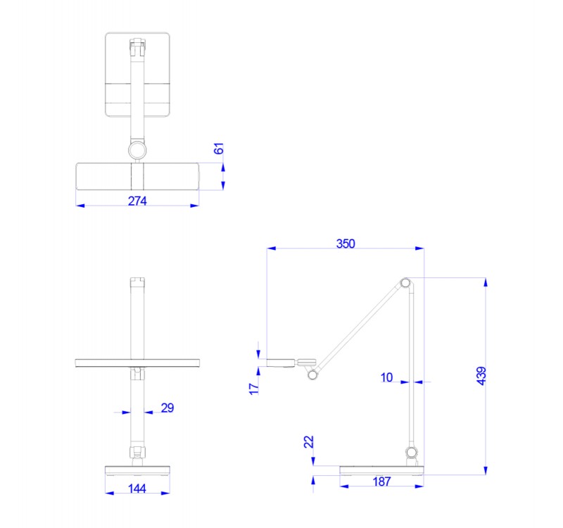 ΦΩΤΙΣΤΙΚΟ ΓΡΑΦΕΙΟΥ LED BLAIN PRO HM4461.08 ΑΣΗΜΙ ΜΑΤ ABS 35x43,9Υεκ.