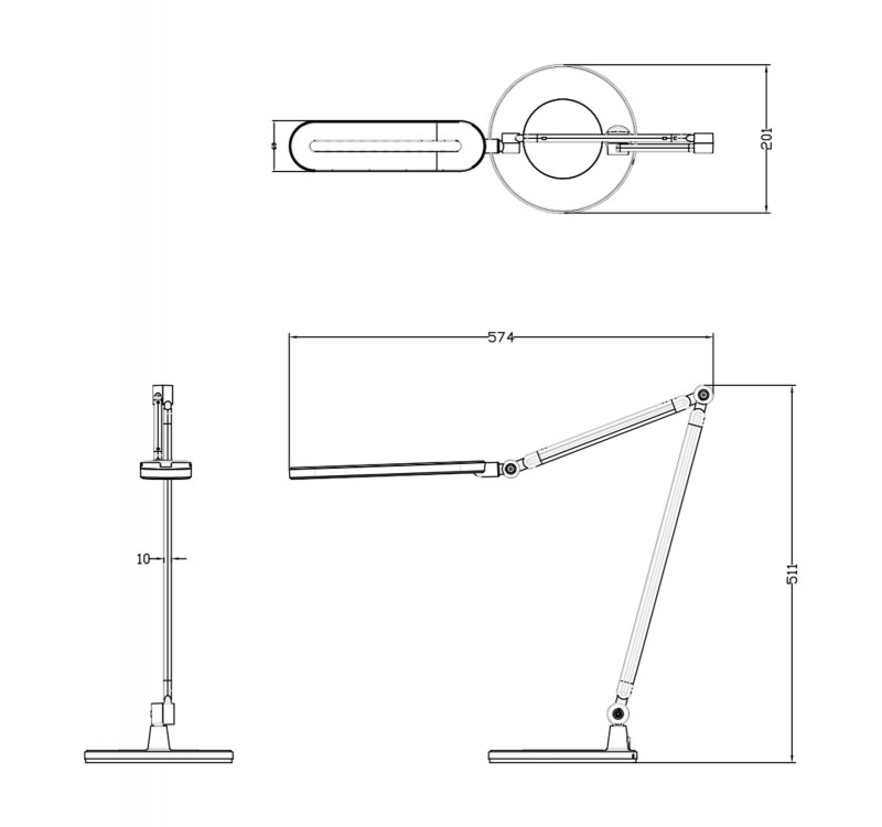 ΦΩΤΙΣΤΙΚΟ ΓΡΑΦΕΙΟΥ LED BLAIN PRO HM4462.08 ΑΣΗΜΙ ABS 57,4x51,1Υεκ.