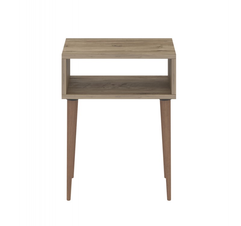 ΚΟΜΟΔΙΝΟ TODD HM18183.04 ΜΕΛΑΜΙΝΗ ΟΑΚ-ΠΟΔΙΑ ΦΥΣΙΚΟ 45x30x58Υεκ.
