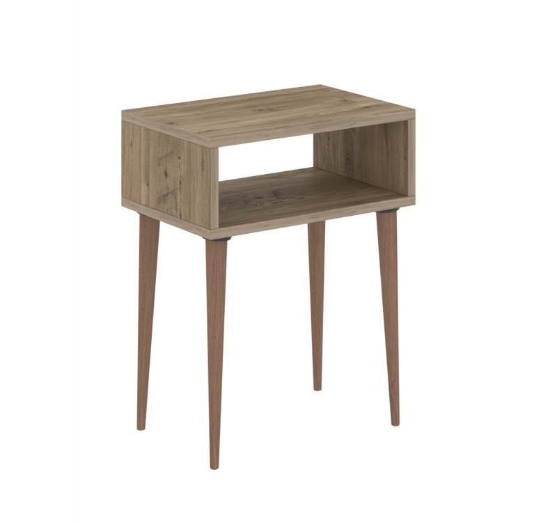 ΚΟΜΟΔΙΝΟ TODD HM18183.04 ΜΕΛΑΜΙΝΗ ΟΑΚ-ΠΟΔΙΑ ΦΥΣΙΚΟ 45x30x58Υεκ.