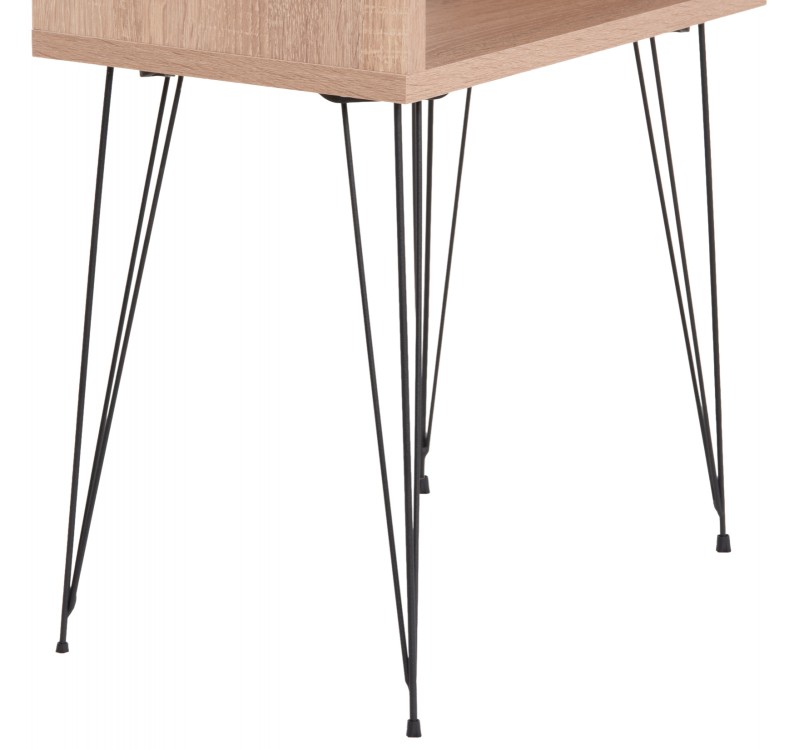 ΚΟΜΟΔΙΝΟ TODD HM18183.03 ΜΕΛΑΜΙΝΗ ΣΟΝΑΜΑ-ΠΟΔΙΑ ΣΕ ΦΥΣΙΚΟ 46x30x59Υεκ.