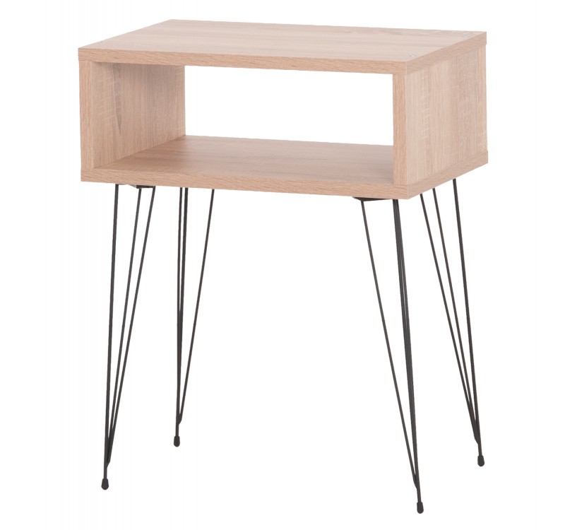 ΚΟΜΟΔΙΝΟ TODD HM18183.03 ΜΕΛΑΜΙΝΗ ΣΟΝΑΜΑ-ΠΟΔΙΑ ΣΕ ΦΥΣΙΚΟ 46x30x59Υεκ.