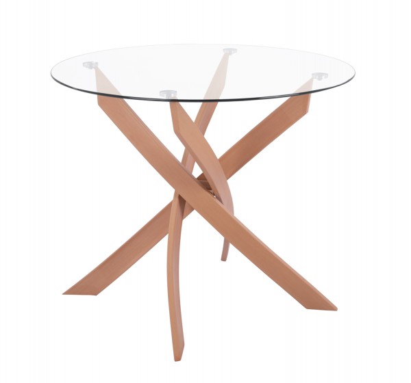 ΤΡΑΠΕΖΙ ΚΟΥΖΙΝΑΣ ΣΤΡΟΓΓΥΛΟ JAFARU HM8499.12 ΜΕΤΑΛ.ΠΟΔΙΑ ΧΡΩΜΑ ΦΥΣΙΚΟ Φ90x75Yεκ.