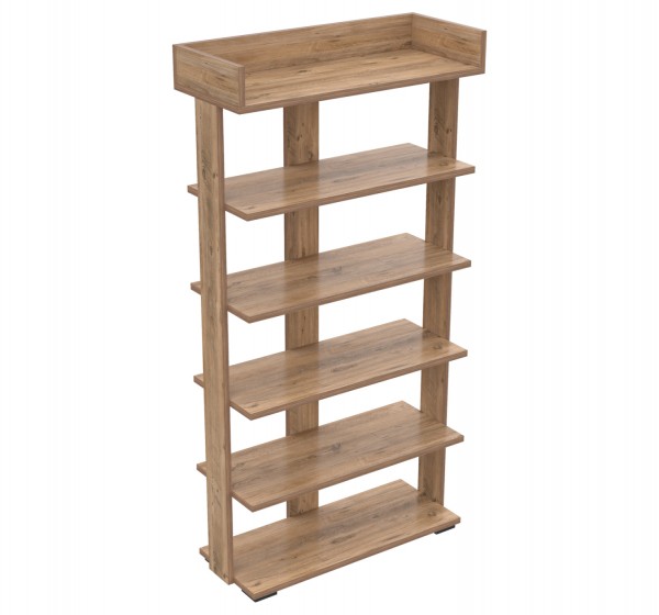 ΠΑΠΟΥΤΣΟΘΗΚΗ RIBBER HM18191.04 ΜΕΛΑΜΙΝΗ ΣΕ ΦΥΣΙΚΟ ΧΡΩΜΑ ΞΥΛΟΥ 73x30x142Υεκ.