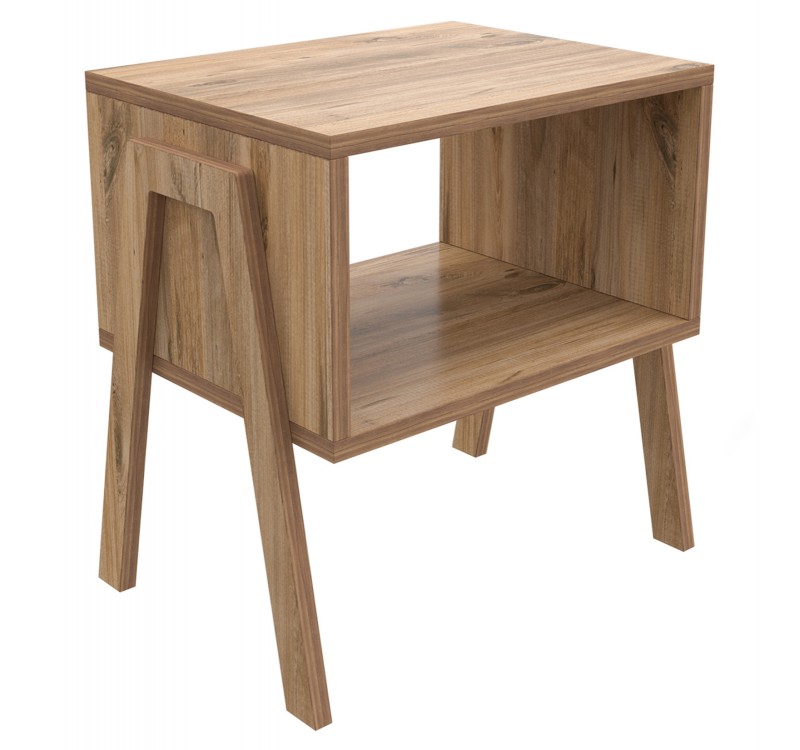 ΚΟΜΟΔΙΝΟ JAKE HM18182.04 ΜΕΛΑΜΙΝΗ ΣΕ ΦΥΣΙΚΟ ΞΥΛΟΥ 48x35x49Υεκ.