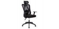 ΚΑΡΕΚΛΑ ΓΡΑΦΕΙΟΥ MEXER HM1195.01 ΜΑΥΡΟ MESH-PP ΒΑΣΗ 68x70x136Υεκ.