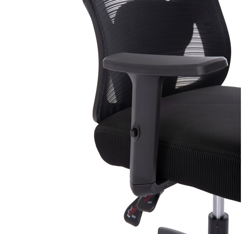 ΚΑΡΕΚΛΑ ΓΡΑΦΕΙΟΥ MEXER HM1195.01 ΜΑΥΡΟ MESH-PP ΒΑΣΗ 68x70x136Υεκ.