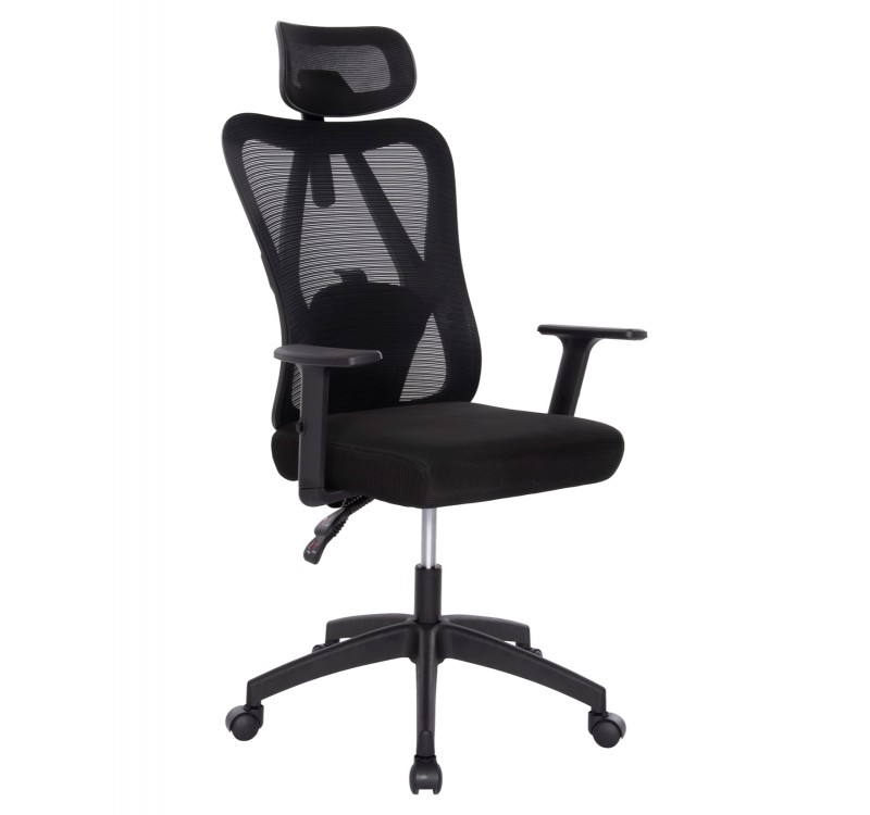 ΚΑΡΕΚΛΑ ΓΡΑΦΕΙΟΥ MEXER HM1195.01 ΜΑΥΡΟ MESH-PP ΒΑΣΗ 68x70x136Υεκ.