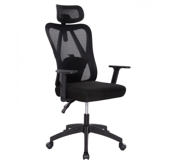 ΚΑΡΕΚΛΑ ΓΡΑΦΕΙΟΥ MEXER HM1195.01 ΜΑΥΡΟ MESH-PP ΒΑΣΗ 68x70x136Υεκ.