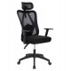 ΚΑΡΕΚΛΑ ΓΡΑΦΕΙΟΥ MEXER HM1195.01 ΜΑΥΡΟ MESH-PP ΒΑΣΗ 68x70x136Υεκ.