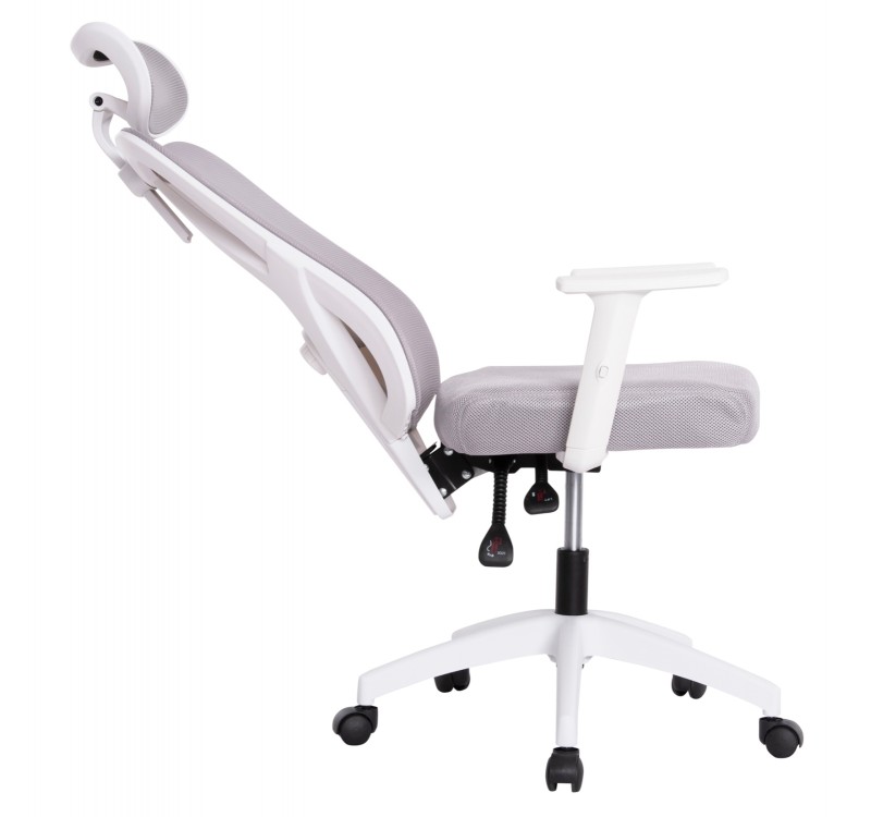 ΚΑΡΕΚΛΑ ΓΡΑΦΕΙΟΥ MEXER HM1195.02 ΓΚΡΙ MESH-PP ΒΑΣΗ-ΣΚΕΛΕΤΟΣ ΛΕΥΚΟΣ 68x70x136Υεκ.