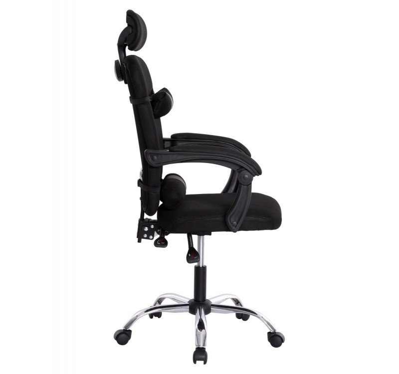 ΚΑΡΕΚΛΑ ΓΡΑΦΕΙΟΥ CRONER HM1196.01 ΜΑΥΡΟ MESH-ΜΕΤΑΛ.ΒΑΣΗ 58x99x120Υεκ.