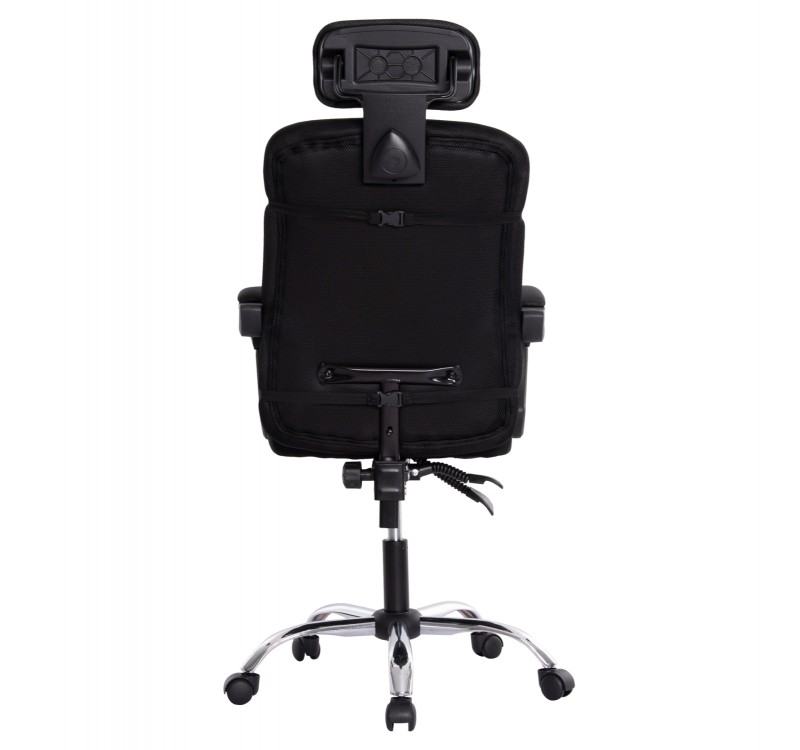 ΚΑΡΕΚΛΑ ΓΡΑΦΕΙΟΥ CRONER HM1196.01 ΜΑΥΡΟ MESH-ΜΕΤΑΛ.ΒΑΣΗ 58x99x120Υεκ.