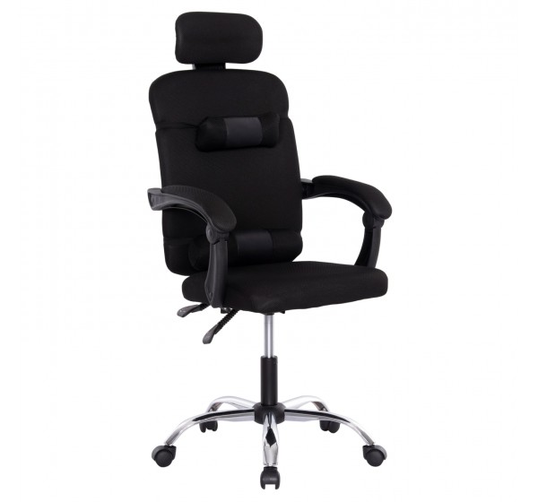 ΚΑΡΕΚΛΑ ΓΡΑΦΕΙΟΥ CRONER HM1196.01 ΜΑΥΡΟ MESH-ΜΕΤΑΛ.ΒΑΣΗ 58x99x120Υεκ.