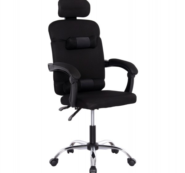 ΚΑΡΕΚΛΑ ΓΡΑΦΕΙΟΥ CRONER HM1196.01 ΜΑΥΡΟ MESH-ΜΕΤΑΛ.ΒΑΣΗ 58x99x120Υεκ.