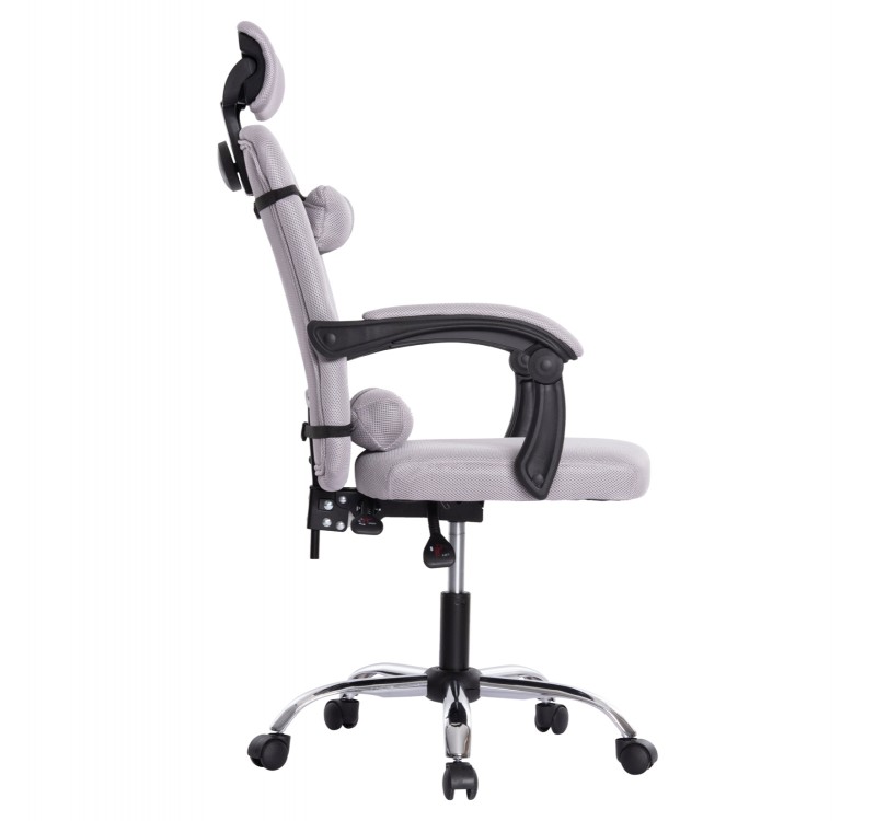 ΚΑΡΕΚΛΑ ΓΡΑΦΕΙΟΥ CRONER HM1196.02 ΓΚΡΙ MESH-ΜΕΤΑΛ.ΒΑΣΗ 58x67x124Υεκ.