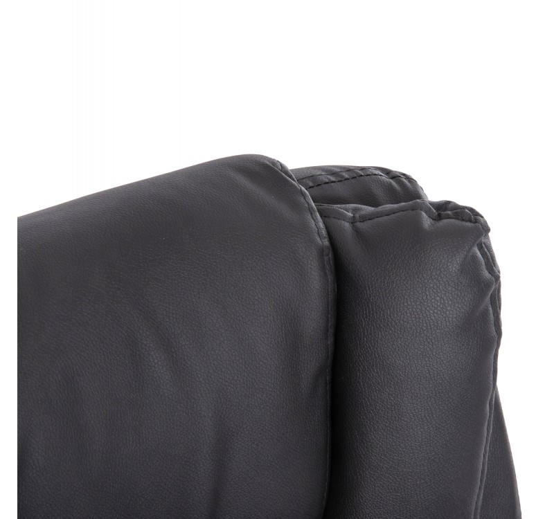 ΚΑΡΕΚΛΑ ΓΡΑΦΕΙΟΥ CANAN HM1201 ΜΑΥΡO PVC-ΒΑΣΗ ΧΡΩΜΙΟΥ 66x61x105Υεκ.
