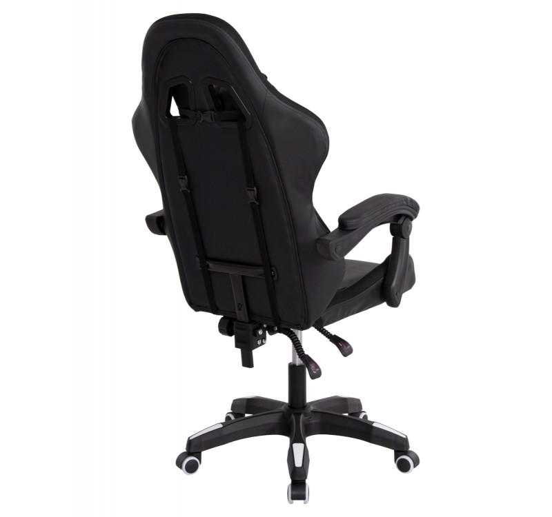ΠΟΛΥΘΡΟΝΑ GAMING DARREN HM1203.04 ΜΑΥΡΟ-ΛΕΥΚΟ PVC 58.5x100x120Υεκ.