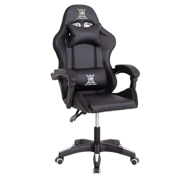 ΠΟΛΥΘΡΟΝΑ GAMING DARREN HM1203.04 ΜΑΥΡΟ-ΛΕΥΚΟ PVC 58.5x100x120Υεκ.