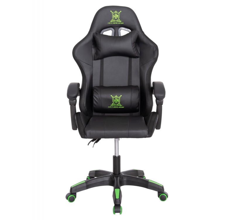 ΠΟΛΥΘΡΟΝΑ GAMING DARREN HM1203.03 ΜΑΥΡΟ-ΠΡΑΣΙΝΟ PVC 58.5x100x120Υεκ.