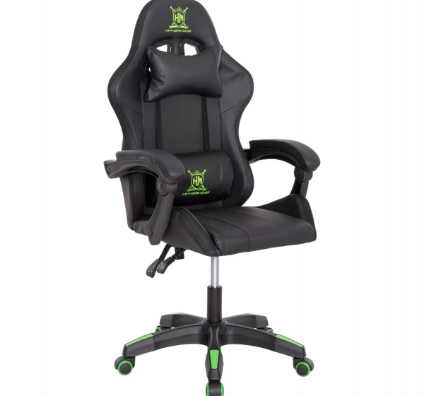 ΠΟΛΥΘΡΟΝΑ GAMING DARREN HM1203.03 ΜΑΥΡΟ-ΠΡΑΣΙΝΟ PVC 58.5x100x120Υεκ.
