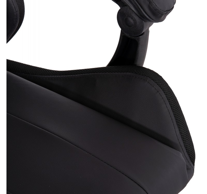 ΠΟΛΥΘΡΟΝΑ GAMING DARREN HM1203.01 ΜΑΥΡΟ-ΚΟΚΚΙΝΟ PVC 58.5x100x120Υεκ.