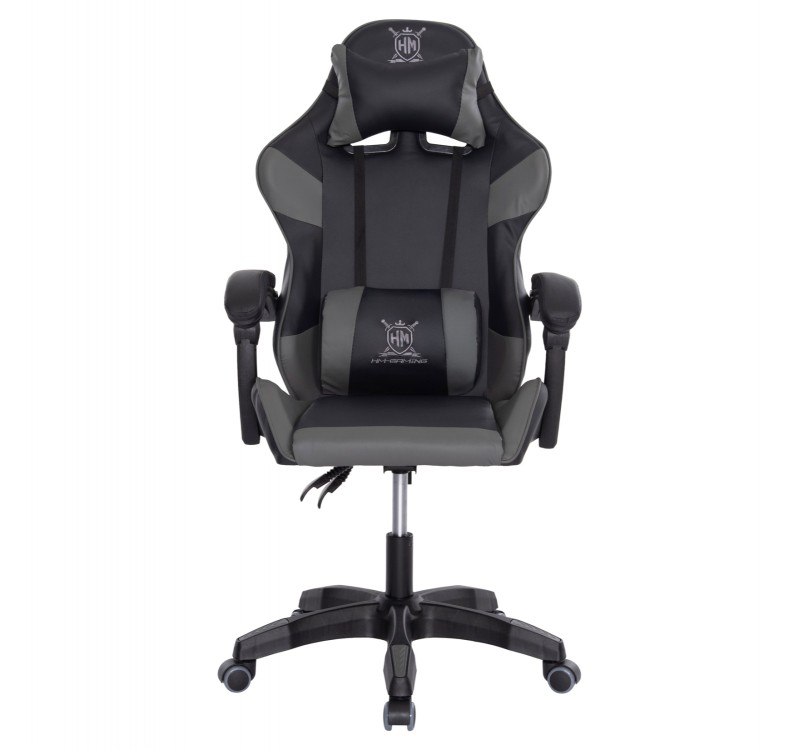 ΠΟΛΥΘΡΟΝΑ GAMING DARREN HM1203.10 ΜΑΥΡΟ-ΓΚΡΙ PVC 60x60x120Υεκ.
